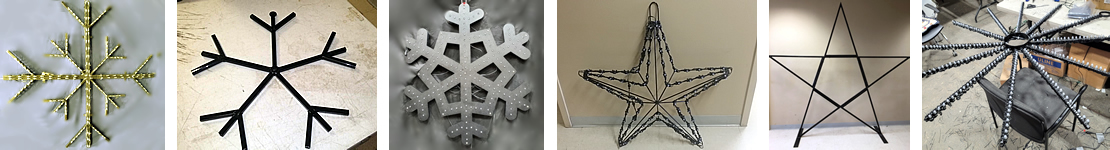 Animated Stars and Snowflakes in Construction Process