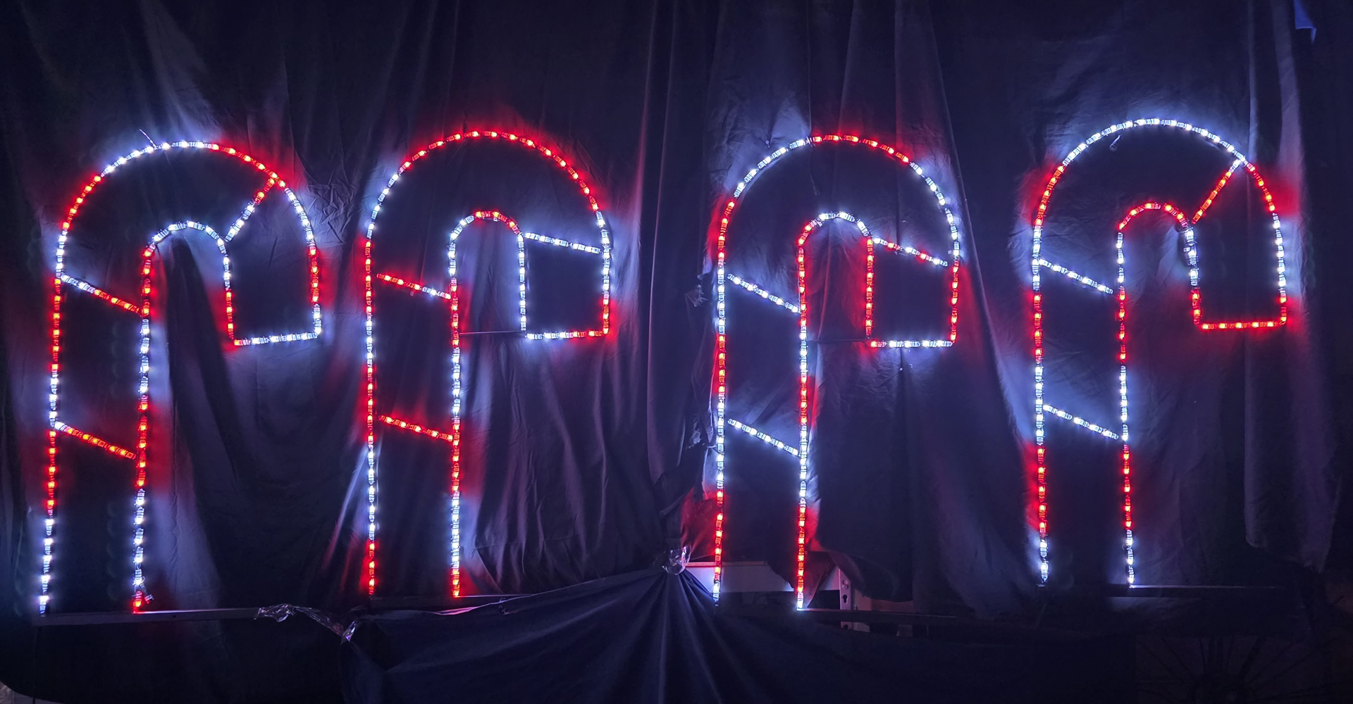 Animated RGB Candy Canes