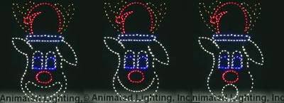 Animated Lighting's Singing Reindeer Faces